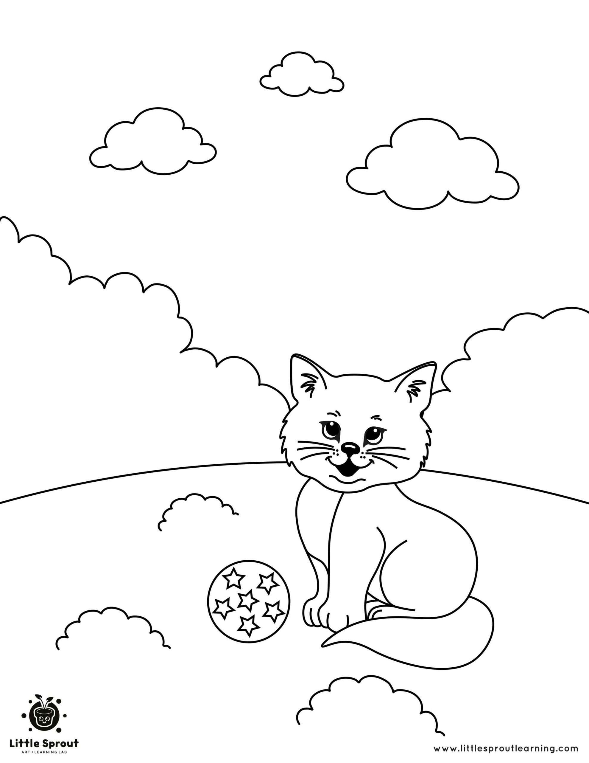 170+ Cute Cat Coloring Pages 8