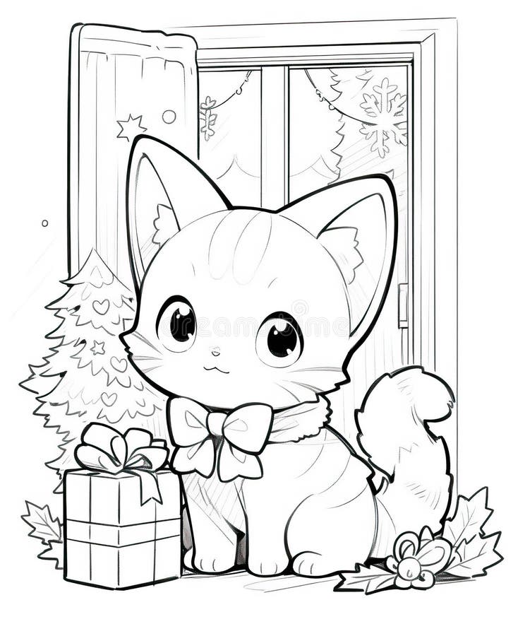 170+ Cute Cat Coloring Pages 88