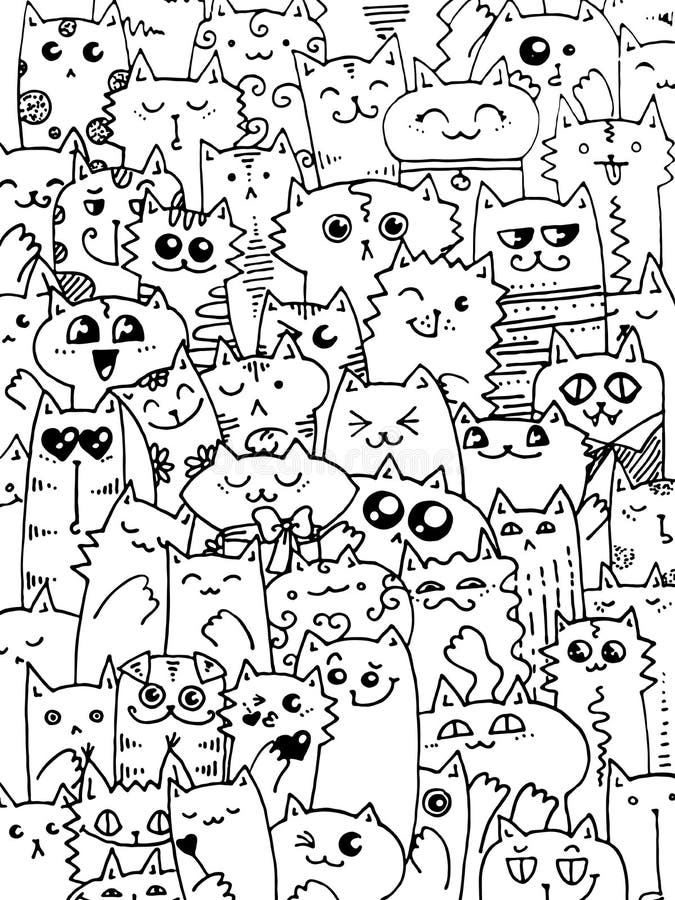 170+ Cute Cat Coloring Pages 92