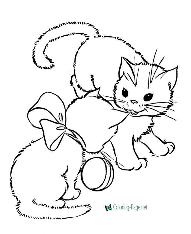 170+ Cute Cat Coloring Pages 95