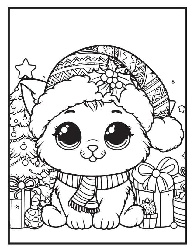 170+ Cute Cat Coloring Pages 97