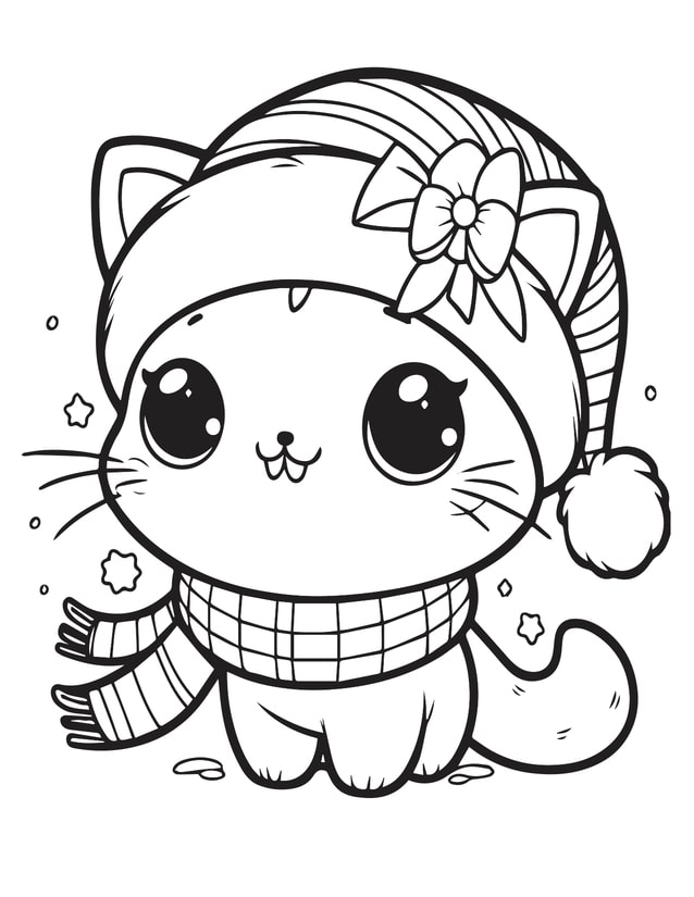 170+ Cute Cat Coloring Pages 98