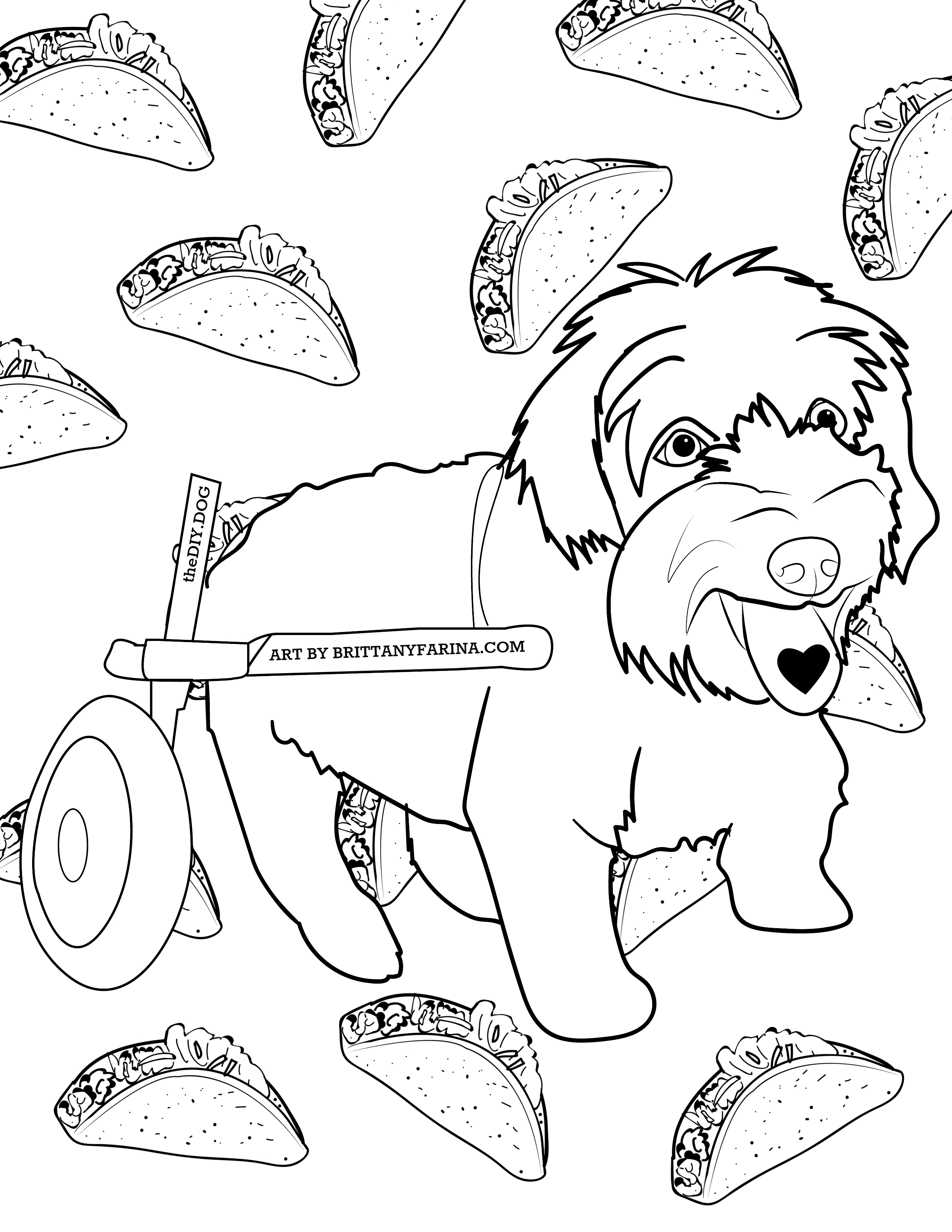 190+ Puppy Dog Coloring Pages Free Printable 1