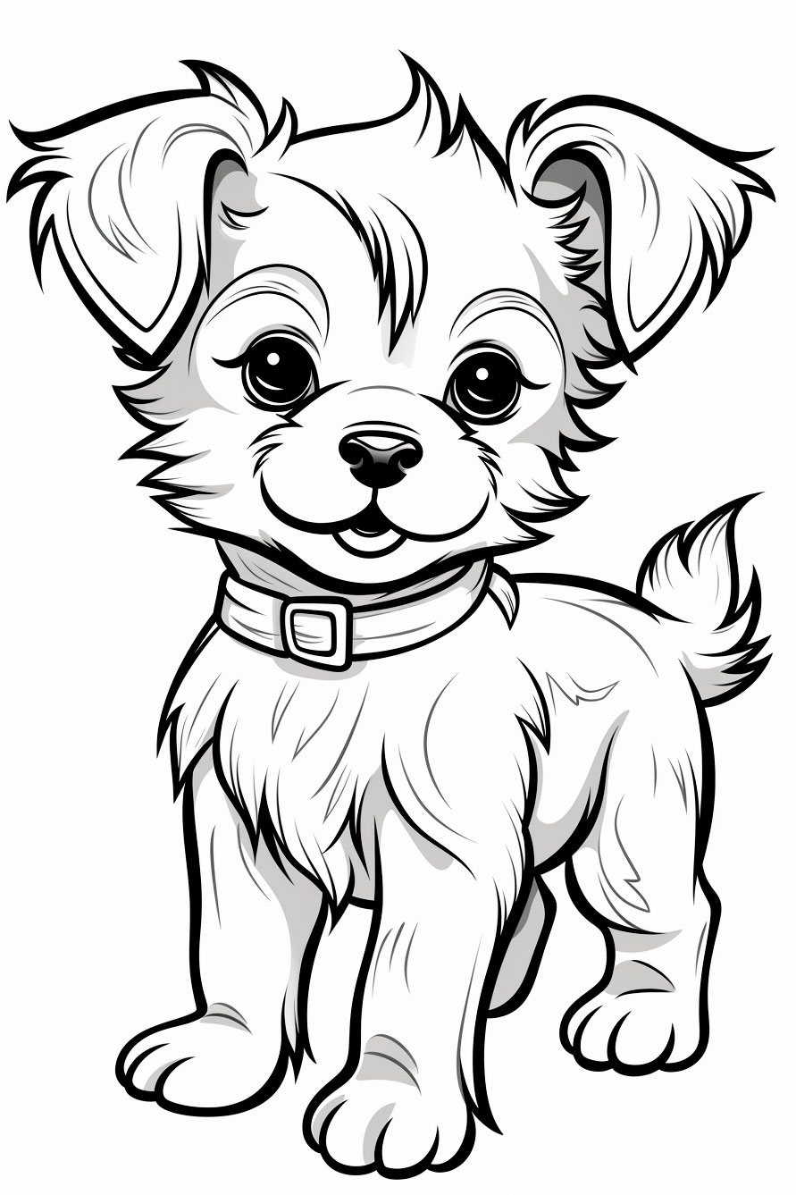 190+ Puppy Dog Coloring Pages Free Printable 109