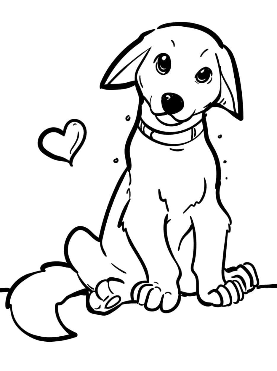 190+ Puppy Dog Coloring Pages Free Printable 110