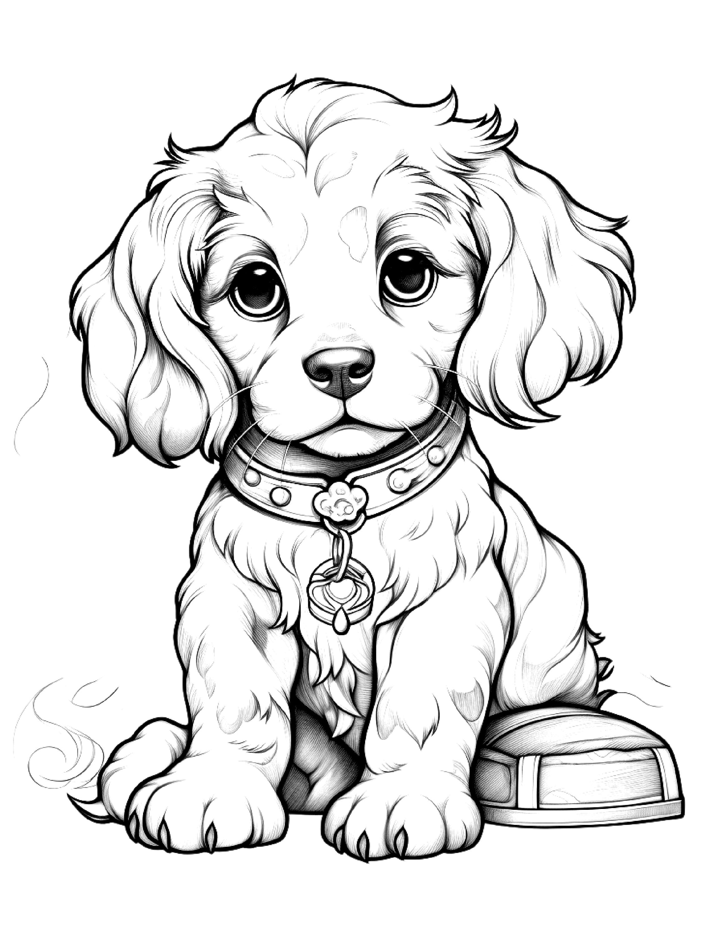 190+ Puppy Dog Coloring Pages Free Printable 12