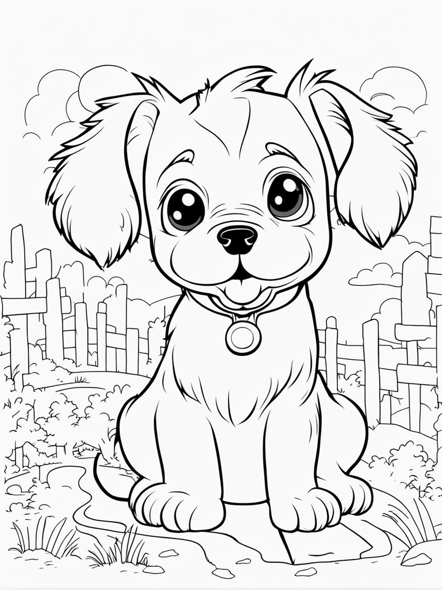 190+ Puppy Dog Coloring Pages Free Printable 127