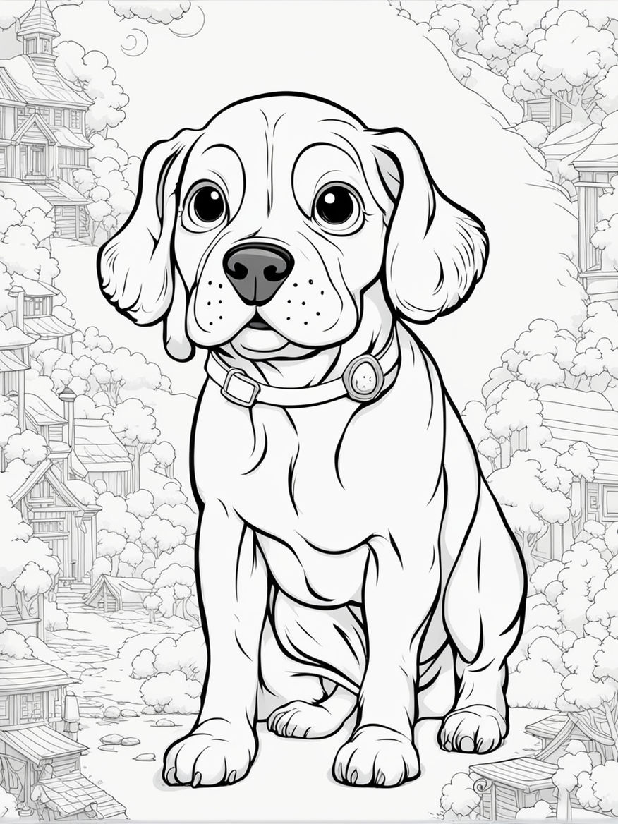 190+ Puppy Dog Coloring Pages Free Printable 128