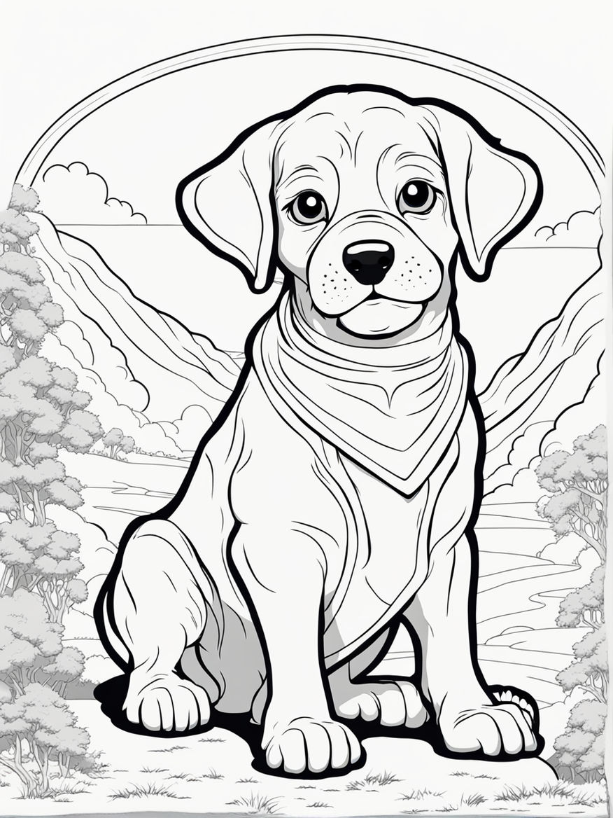 190+ Puppy Dog Coloring Pages Free Printable 129