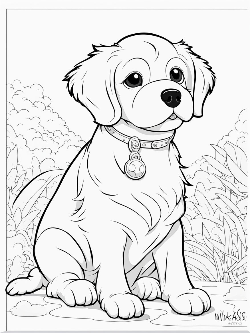 190+ Puppy Dog Coloring Pages Free Printable 130