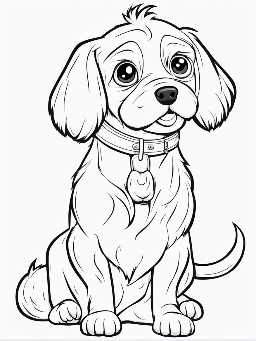 190+ Puppy Dog Coloring Pages Free Printable 131