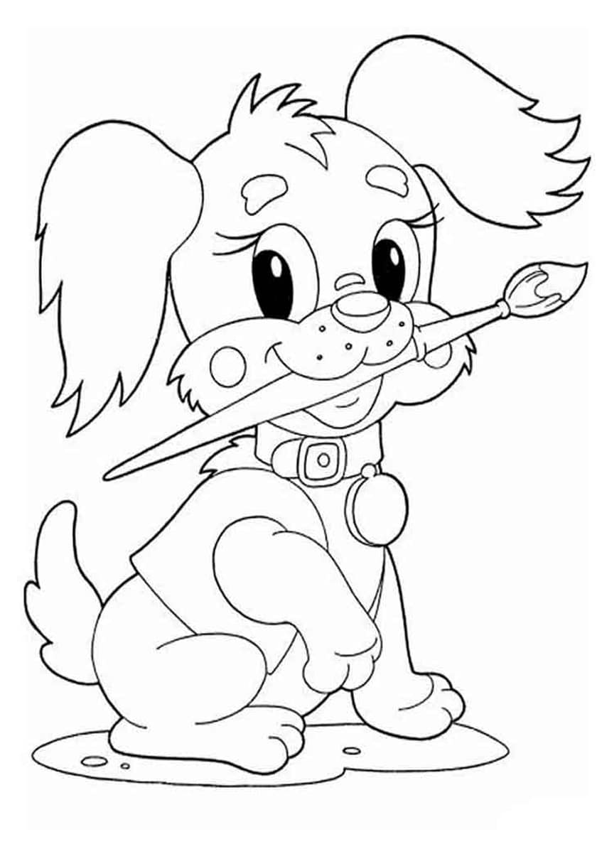 190+ Puppy Dog Coloring Pages Free Printable 134