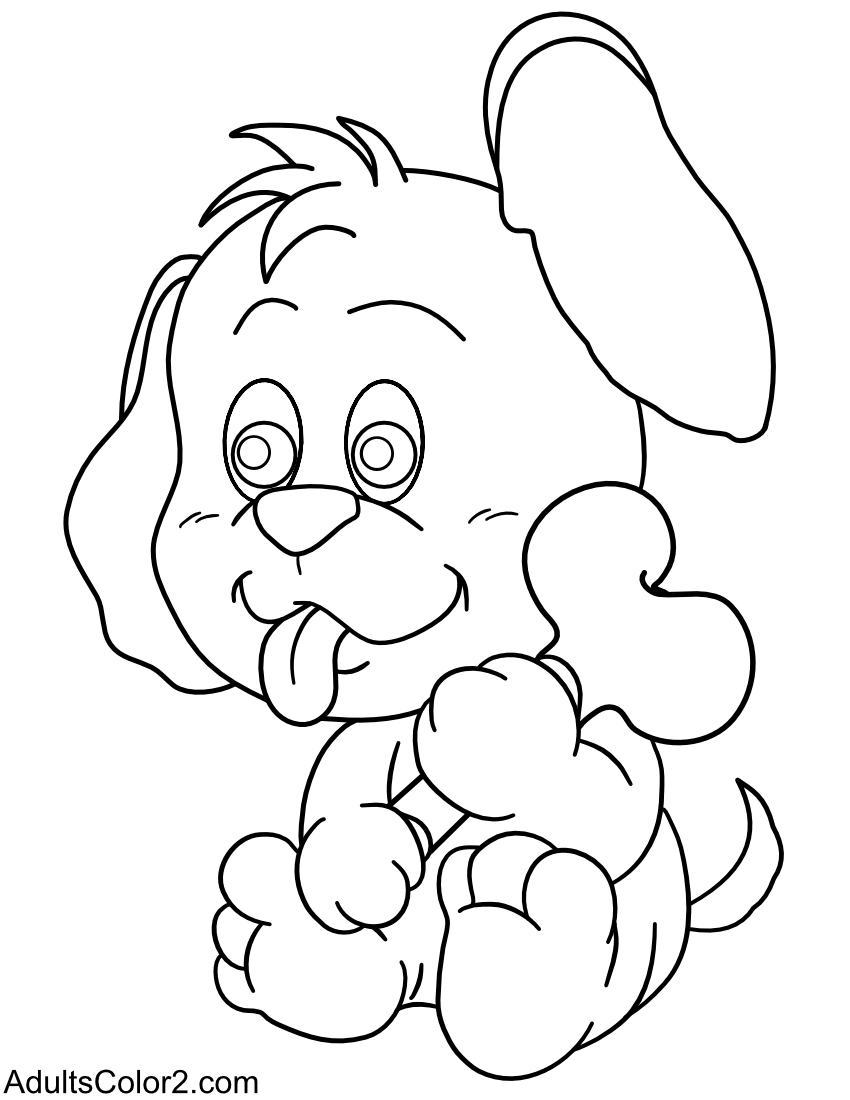 190+ Puppy Dog Coloring Pages Free Printable 144