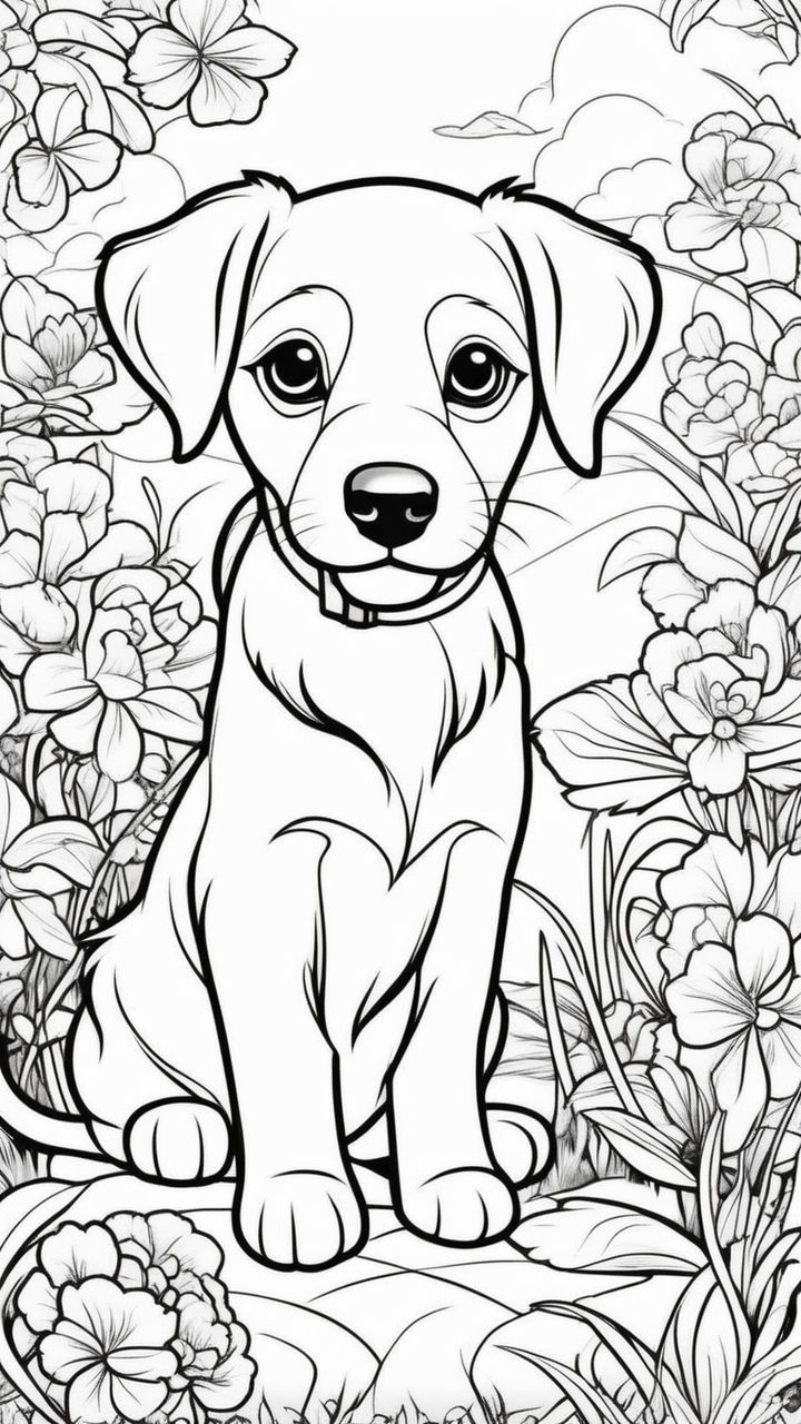 190+ Puppy Dog Coloring Pages Free Printable 146