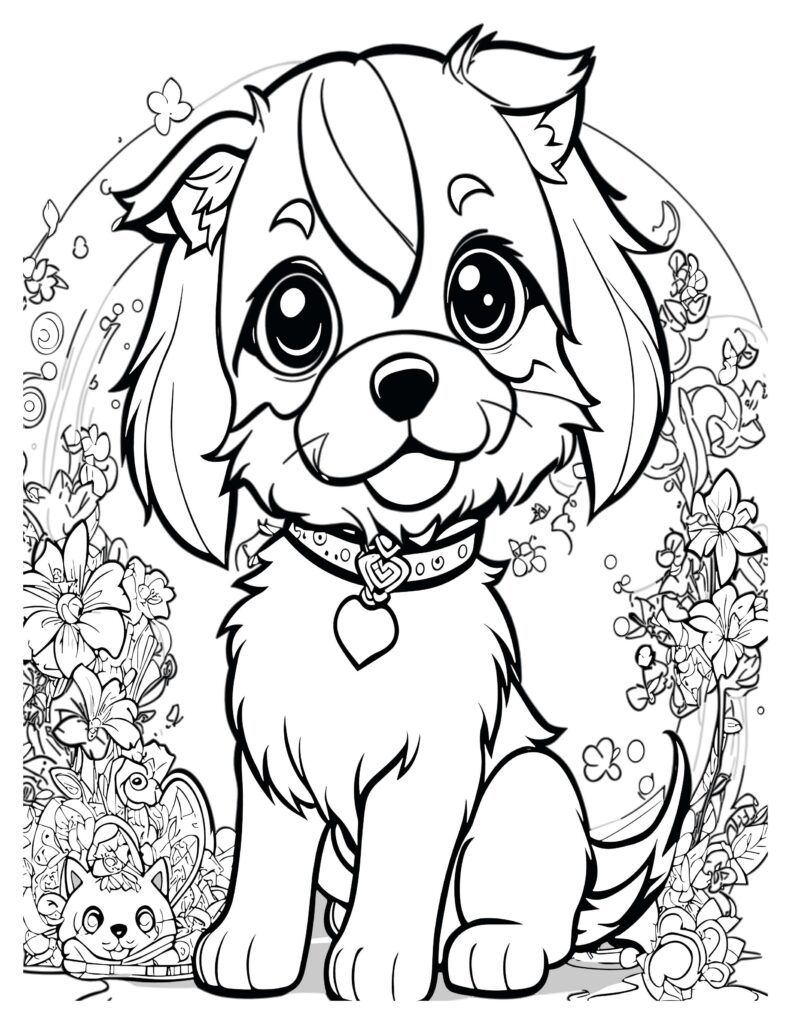 190+ Puppy Dog Coloring Pages Free Printable 159