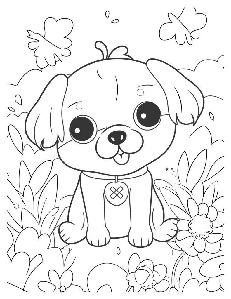 190+ Puppy Dog Coloring Pages Free Printable 162