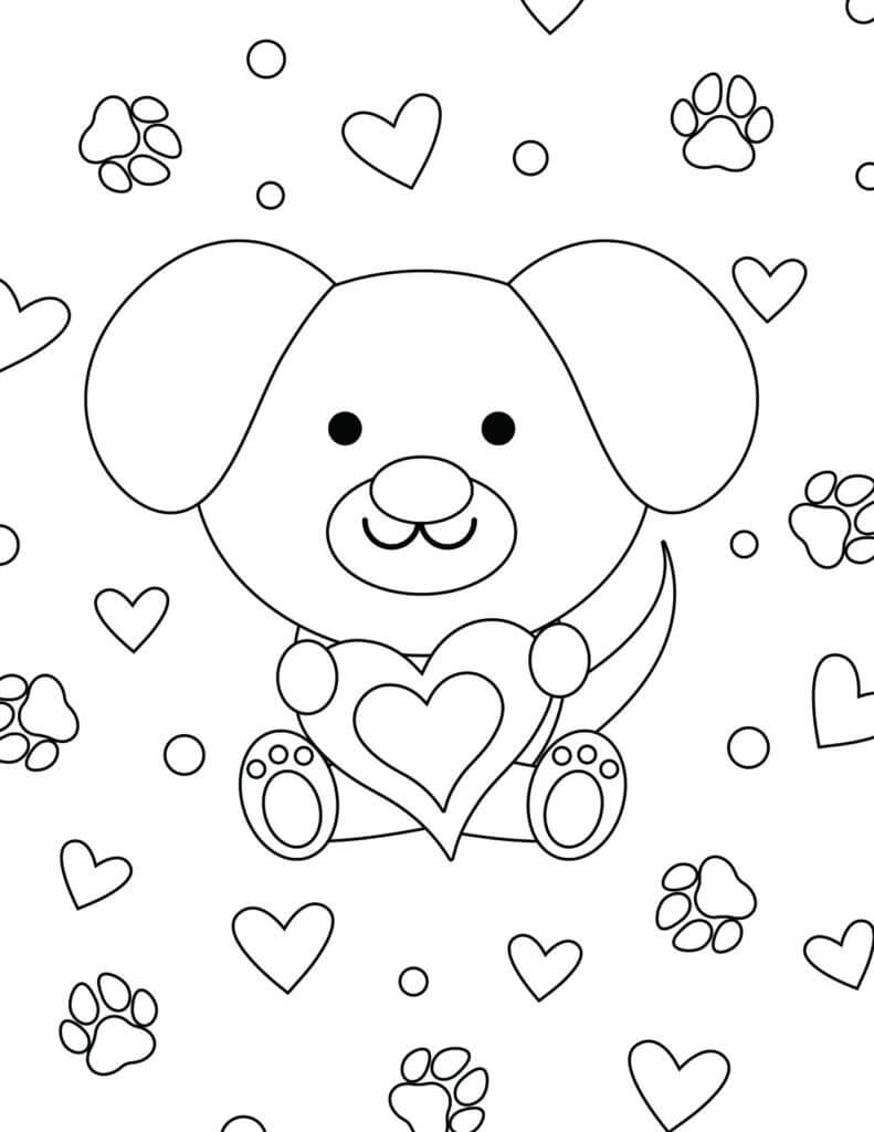 190+ Puppy Dog Coloring Pages Free Printable 171