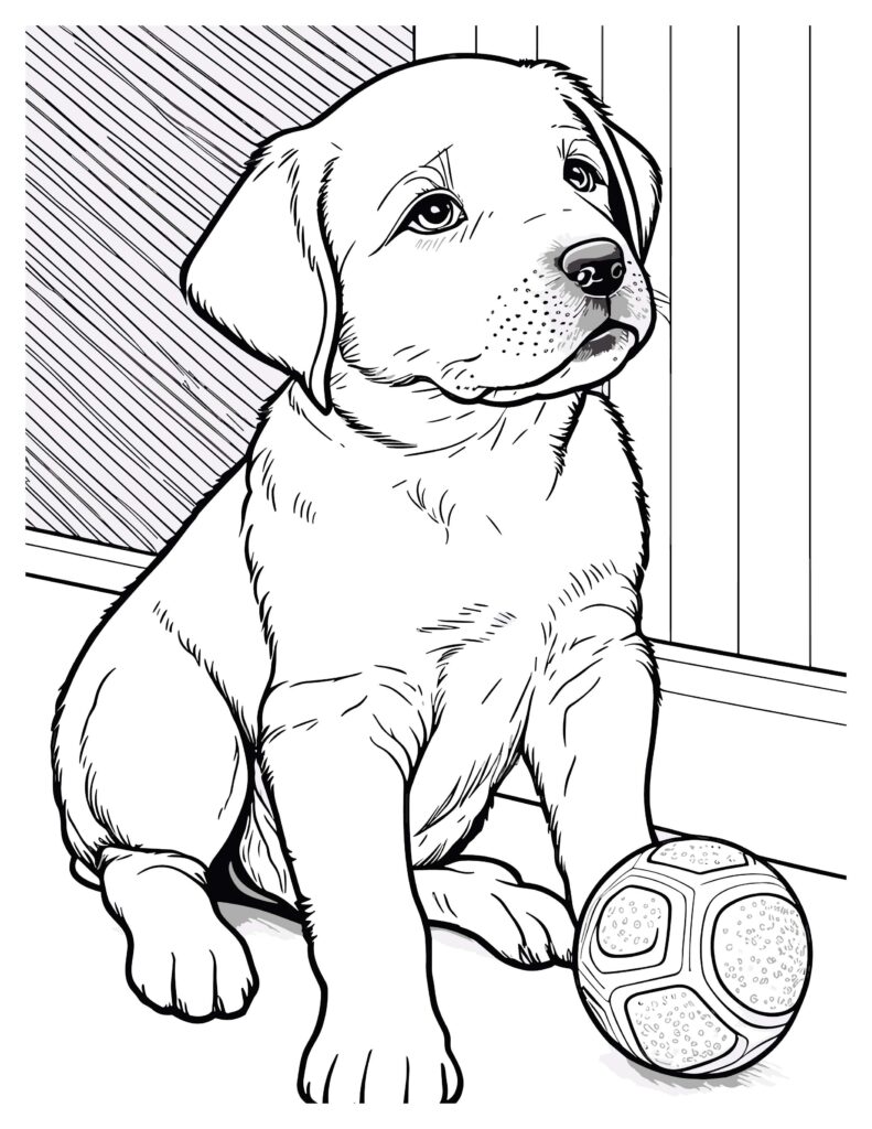 190+ Puppy Dog Coloring Pages Free Printable 181