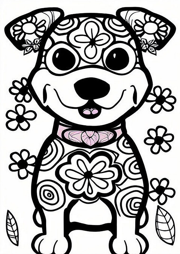 190+ Puppy Dog Coloring Pages Free Printable 186