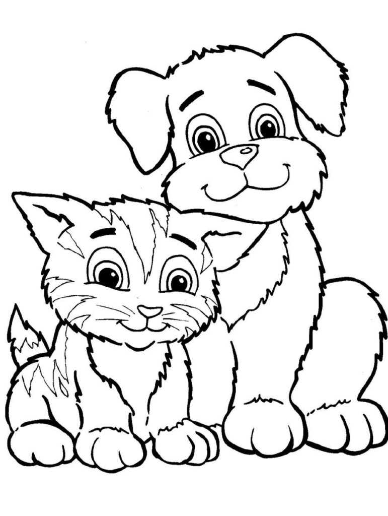 190+ Puppy Dog Coloring Pages Free Printable 196