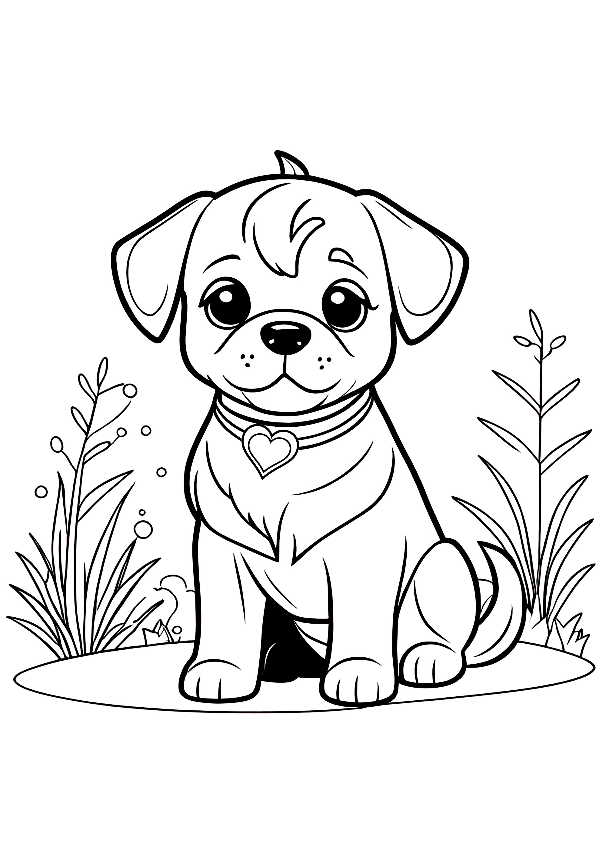 190+ Puppy Dog Coloring Pages Free Printable 20