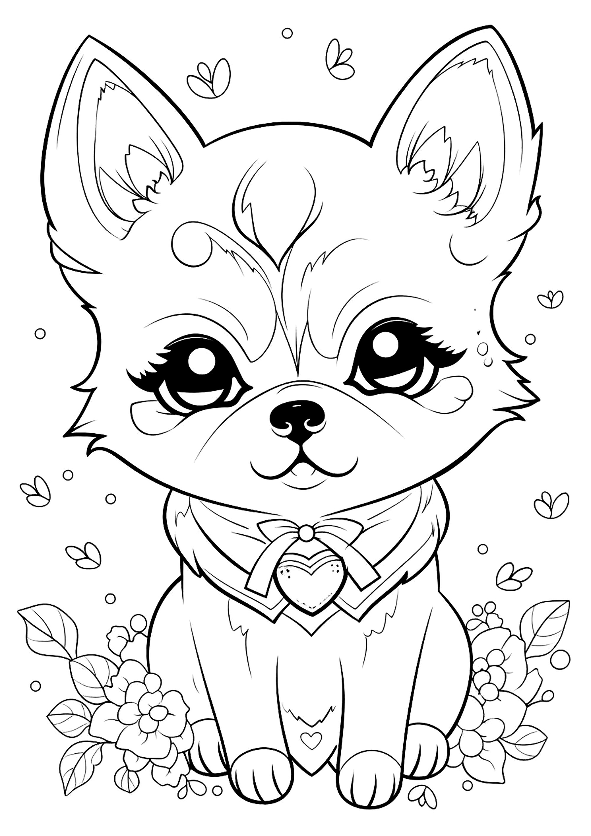 190+ Puppy Dog Coloring Pages Free Printable 24