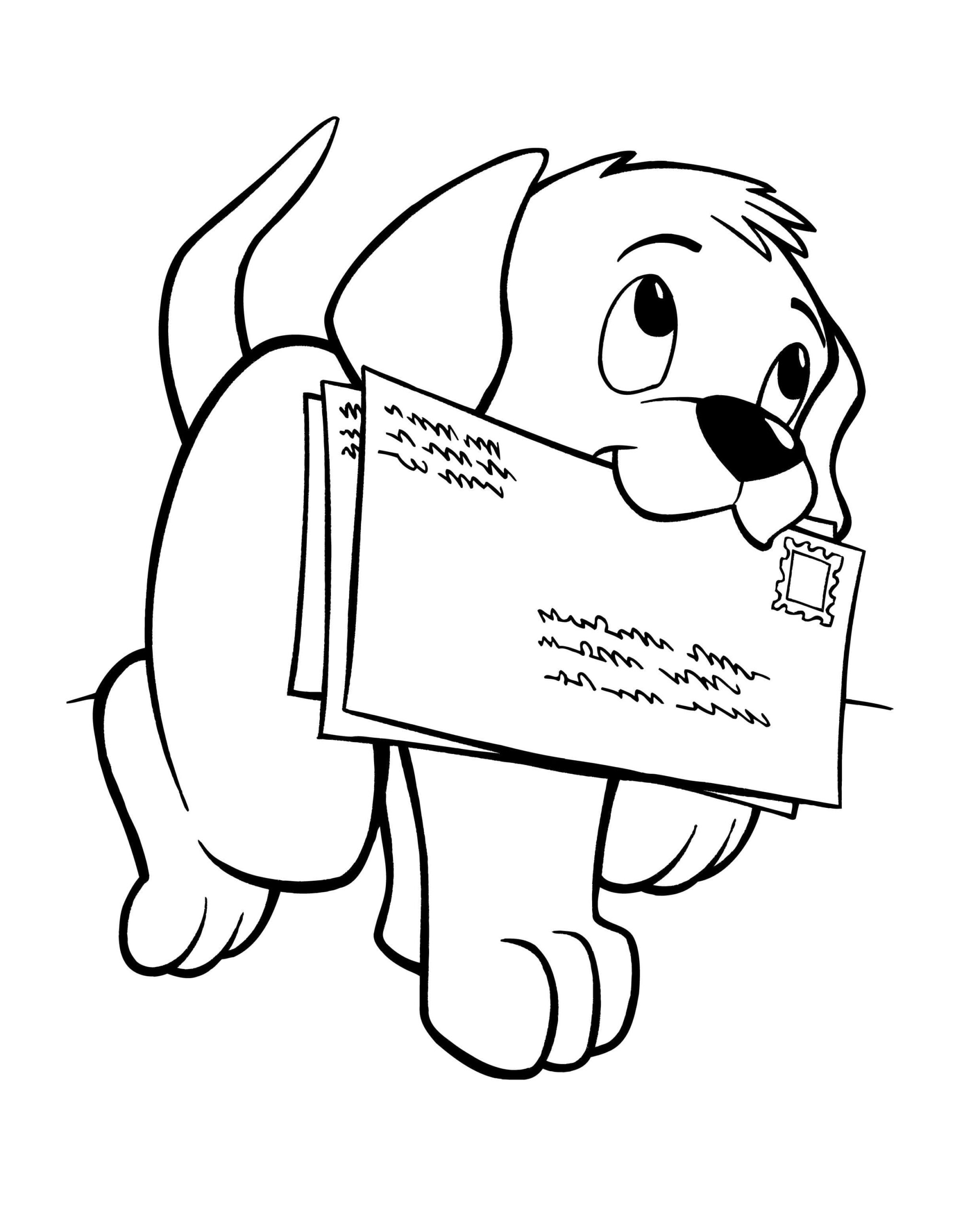 190+ Puppy Dog Coloring Pages Free Printable 25