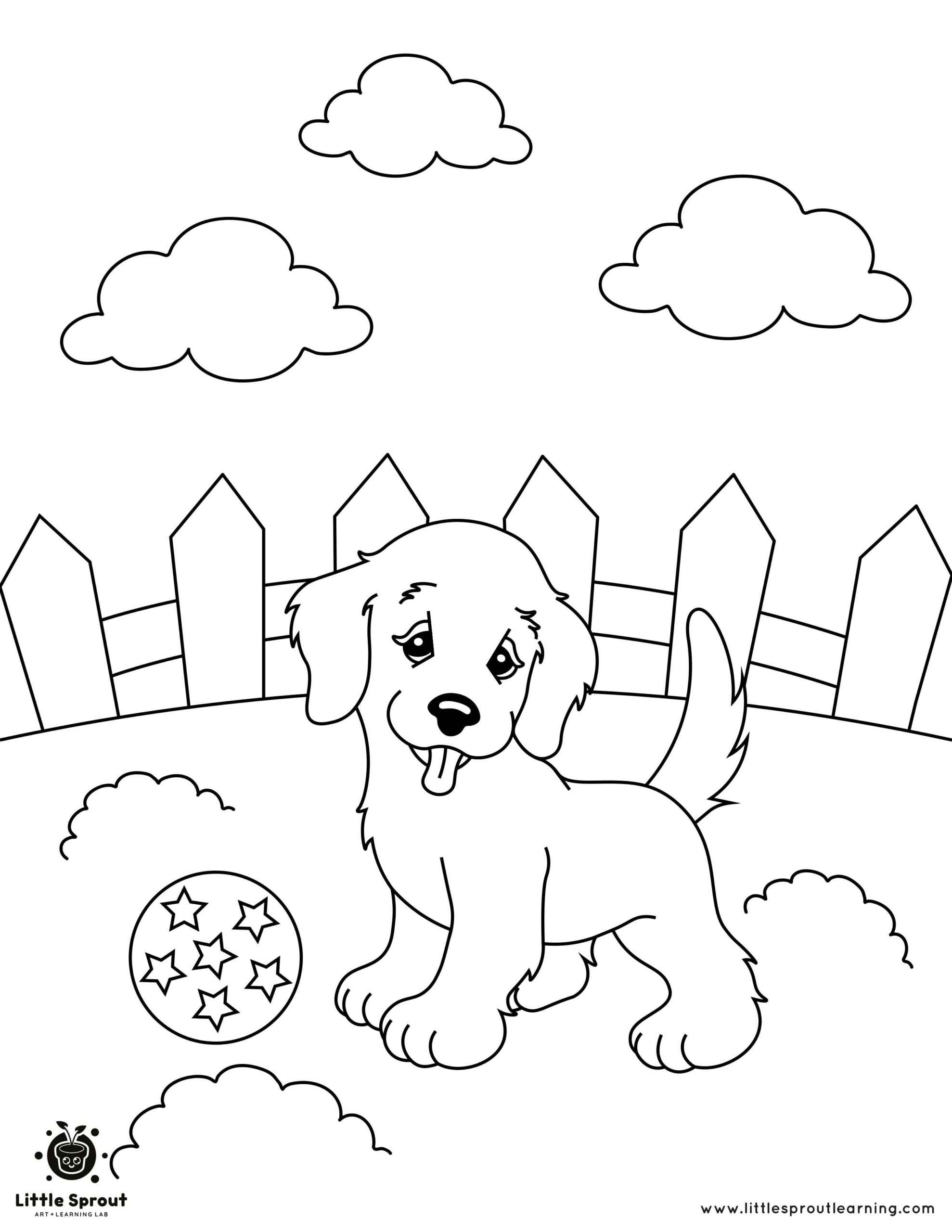 190+ Puppy Dog Coloring Pages Free Printable 28