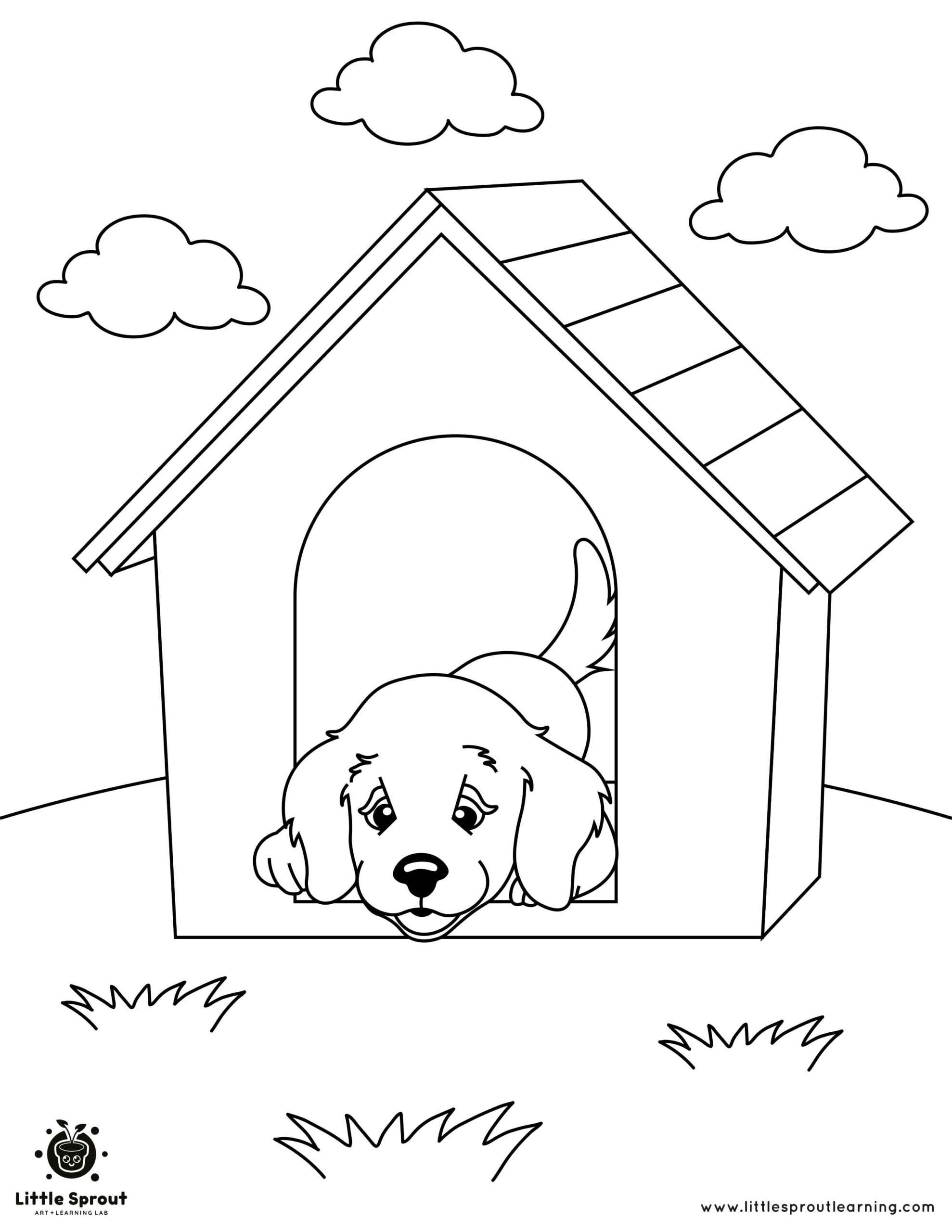 190+ Puppy Dog Coloring Pages Free Printable 29