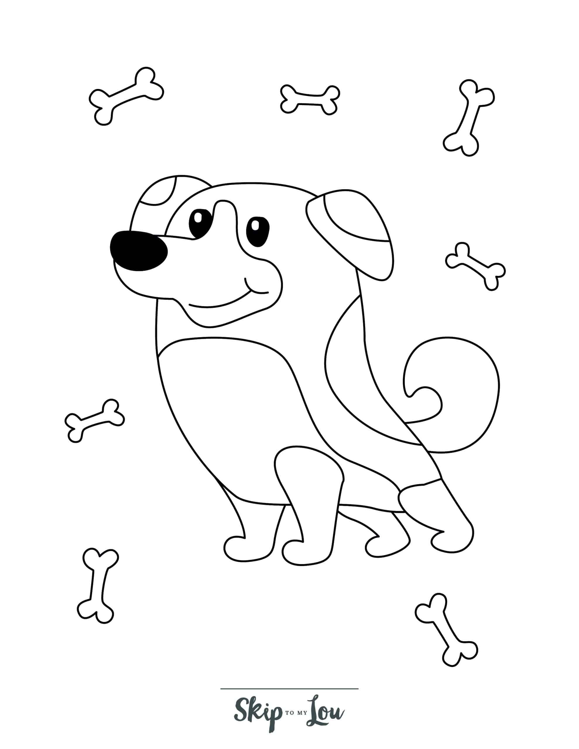 190+ Puppy Dog Coloring Pages Free Printable 31