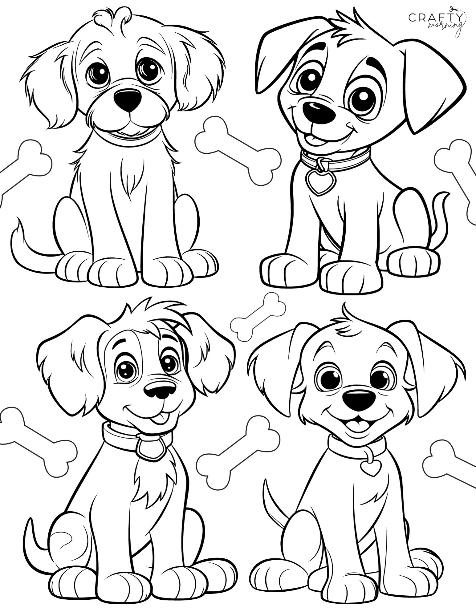 190+ Puppy Dog Coloring Pages Free Printable 53