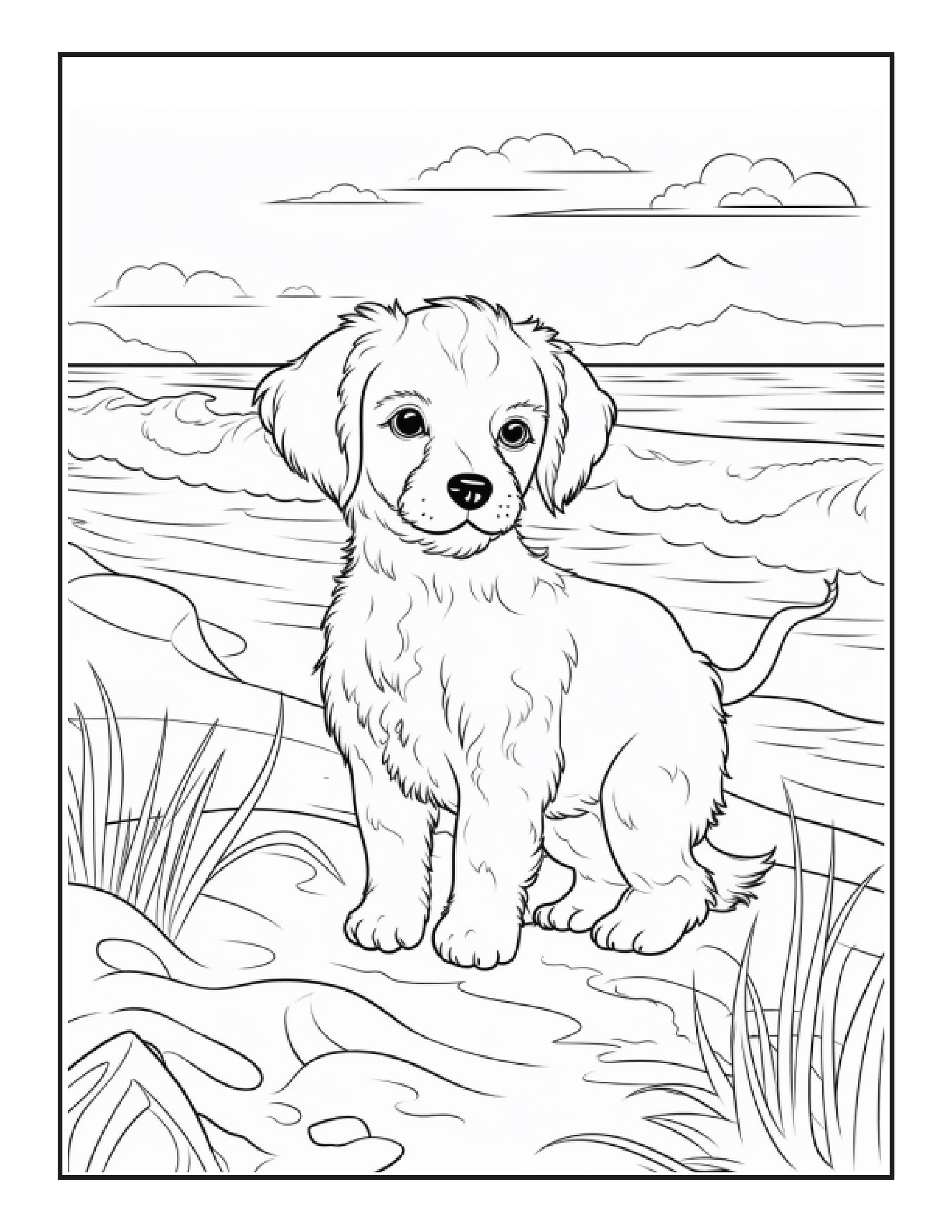 190+ Puppy Dog Coloring Pages Free Printable 7