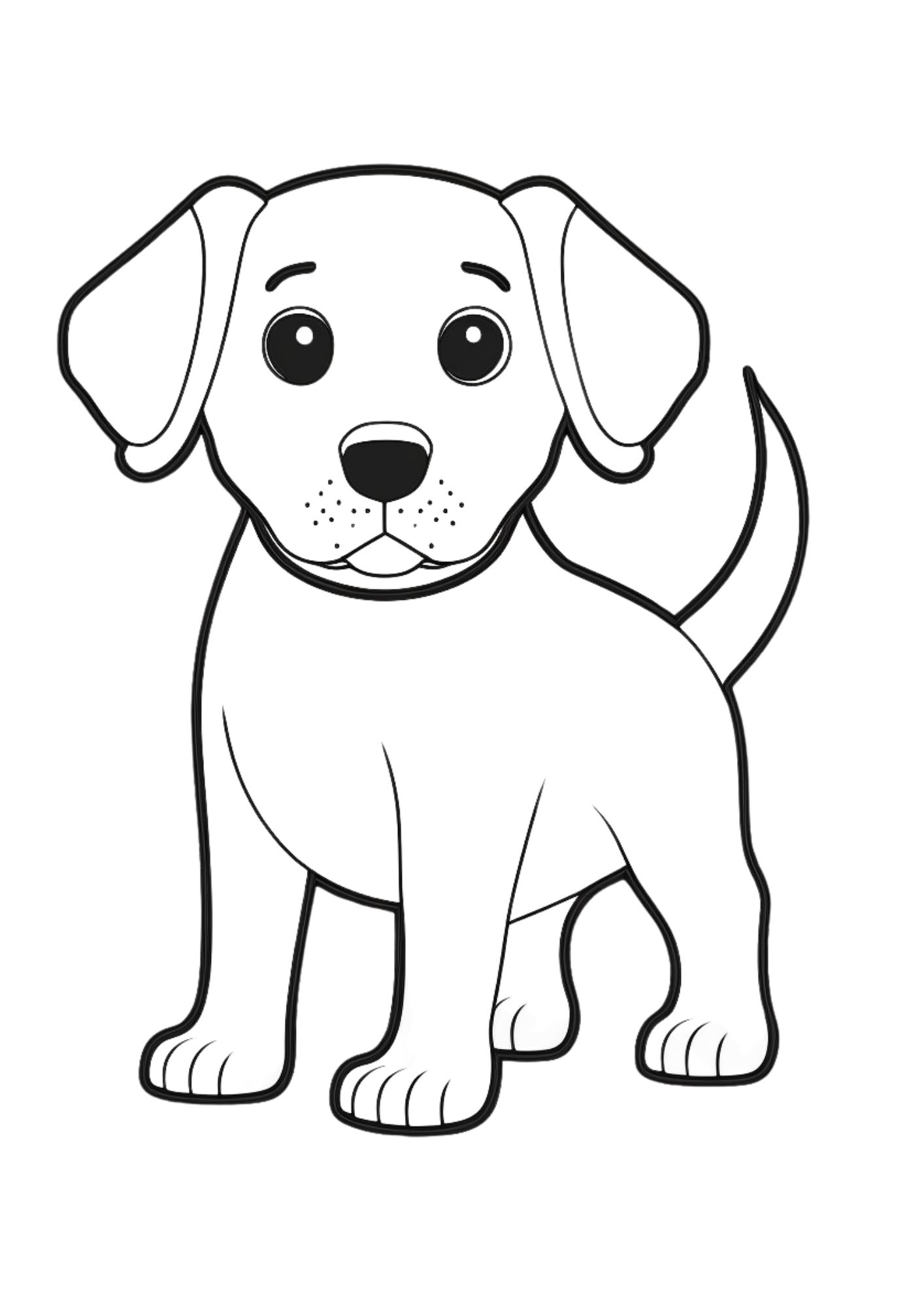 190+ Puppy Dog Coloring Pages Free Printable 70