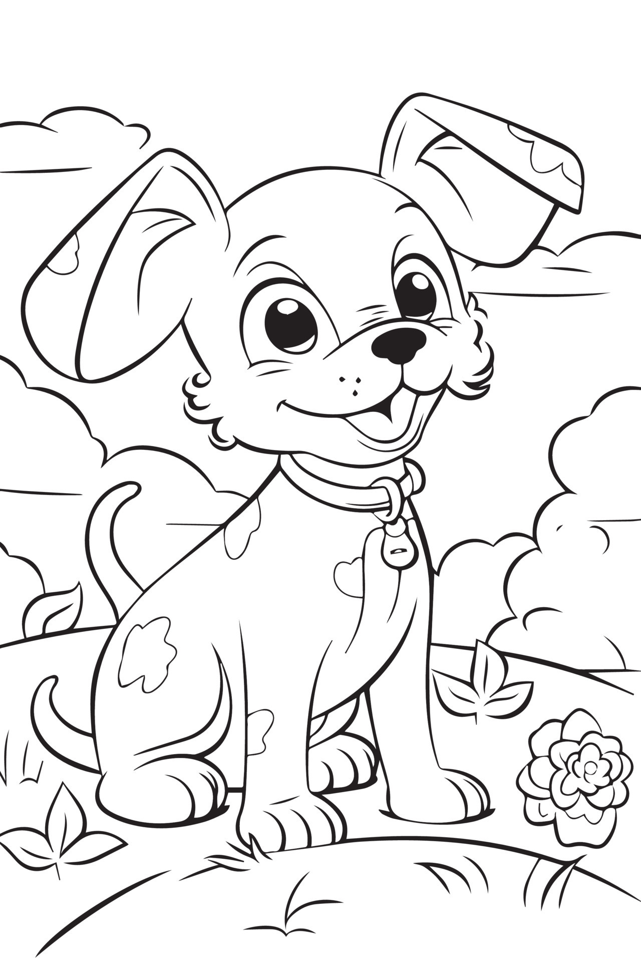 190+ Puppy Dog Coloring Pages Free Printable 74