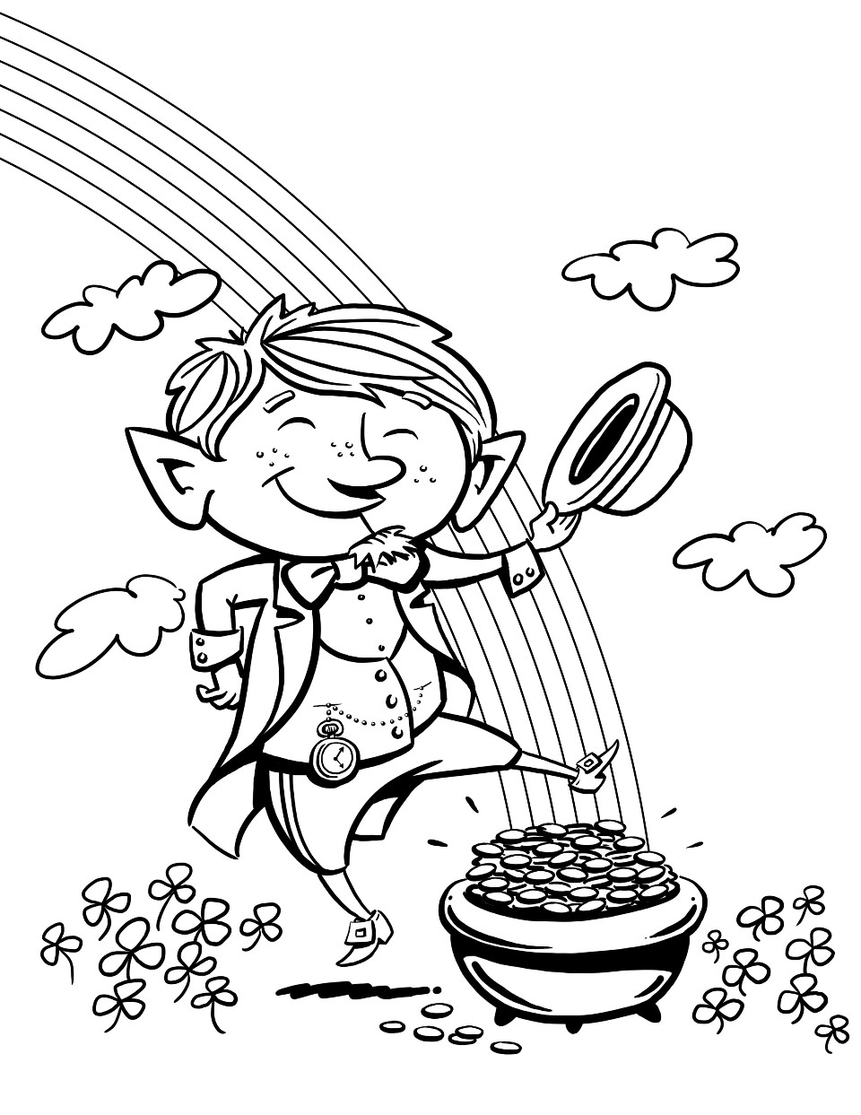 70+ Leprechaun Coloring Pages 11