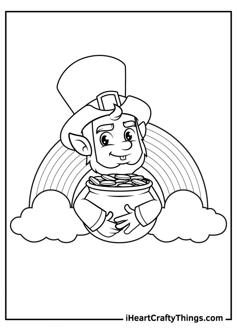 70+ Leprechaun Coloring Pages 19