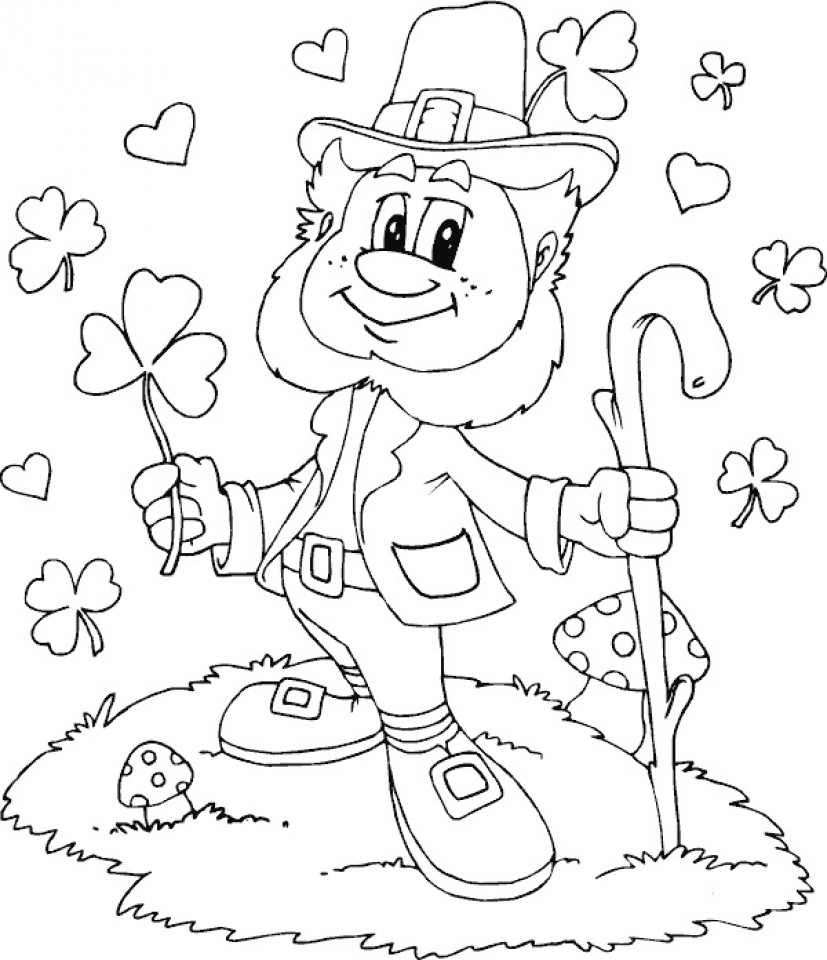 70+ Leprechaun Coloring Pages 20