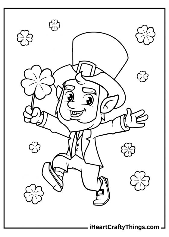 70+ Leprechaun Coloring Pages 45