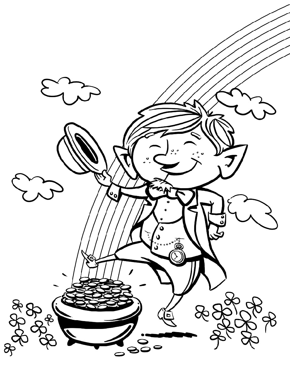 70+ Leprechaun Coloring Pages 60