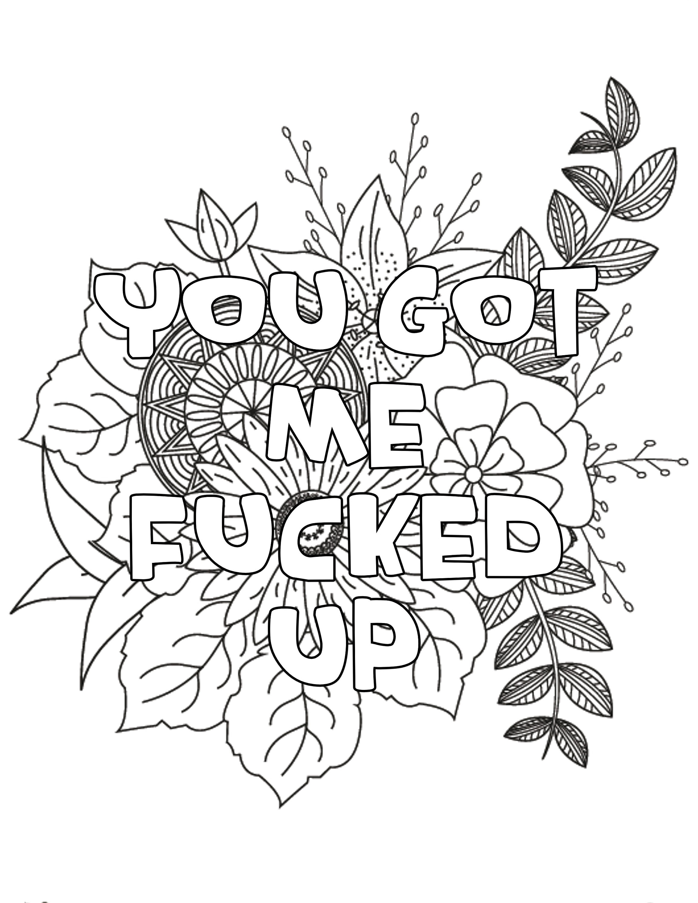 100+ Adult Coloring at Work? You're Not Fired Printable 123