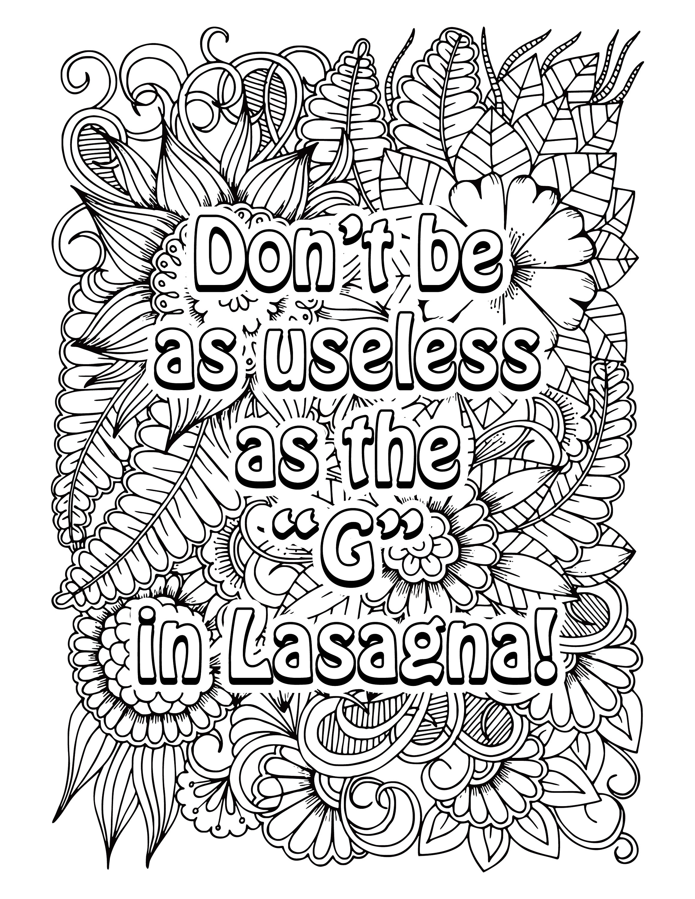 100+ Adult Coloring at Work? You're Not Fired Printable 16