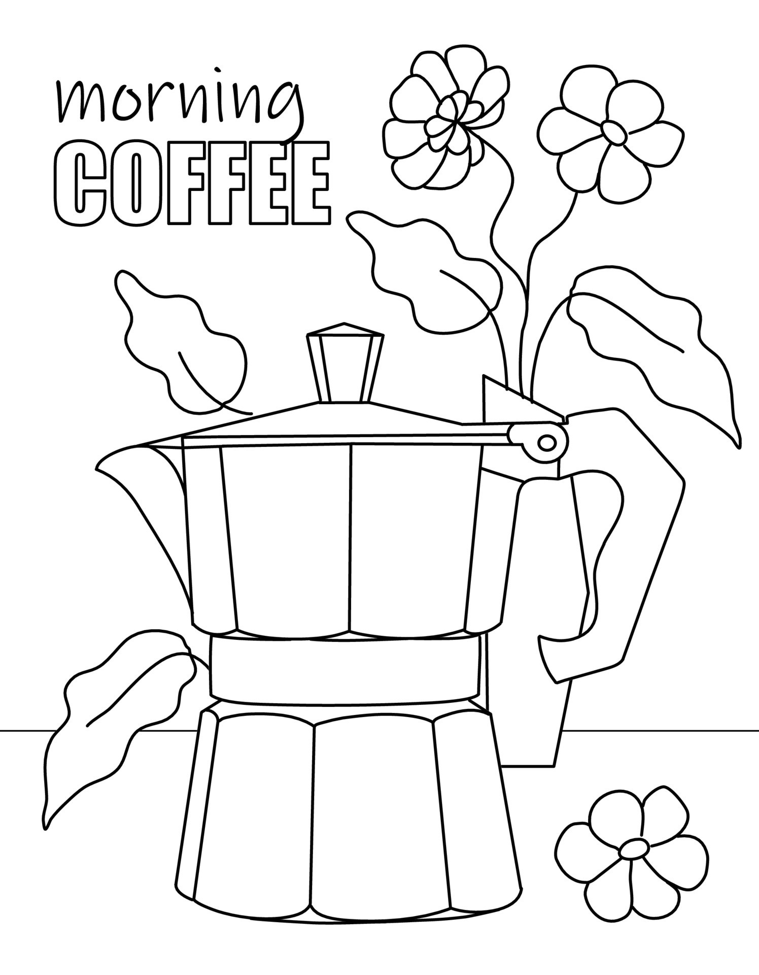 114+ Adult Coloring Pages Coffee Printable 13