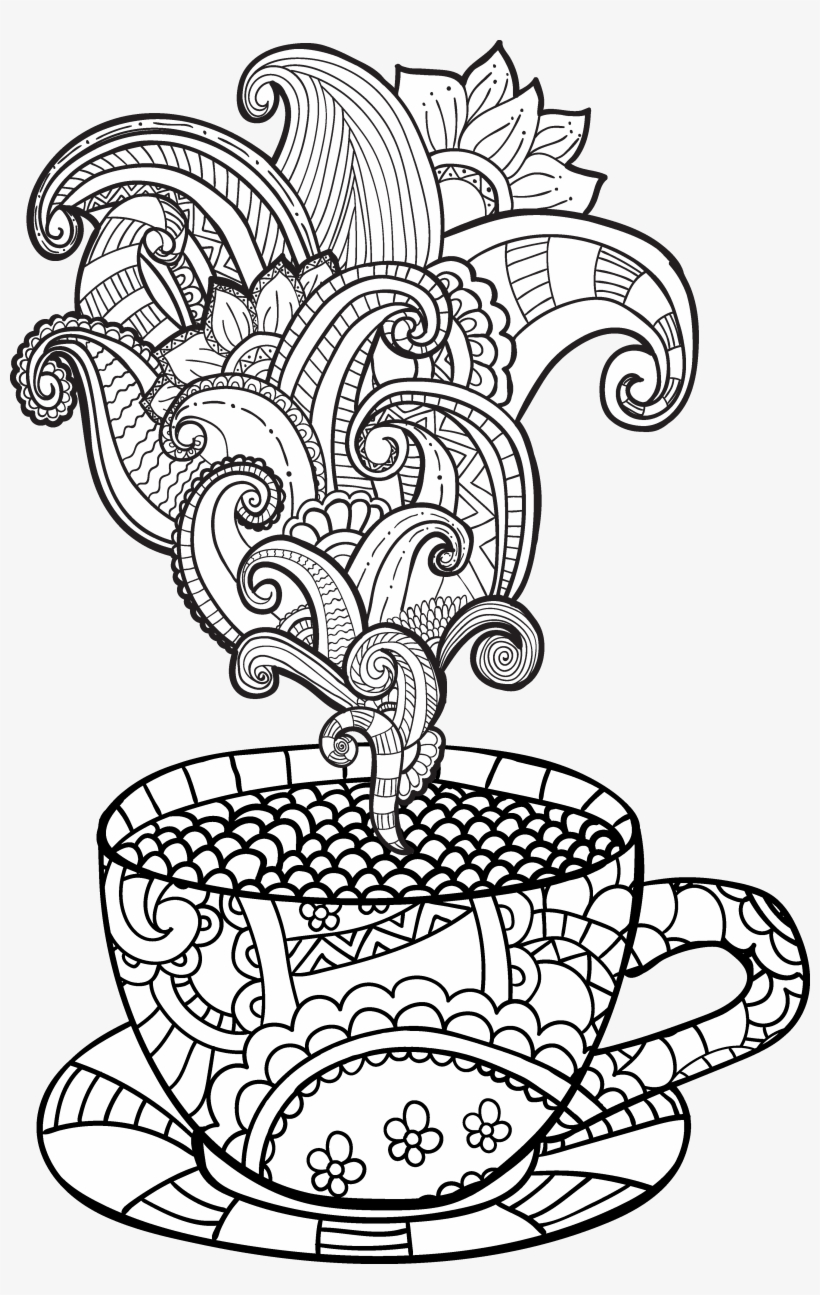 114+ Adult Coloring Pages Coffee Printable 2