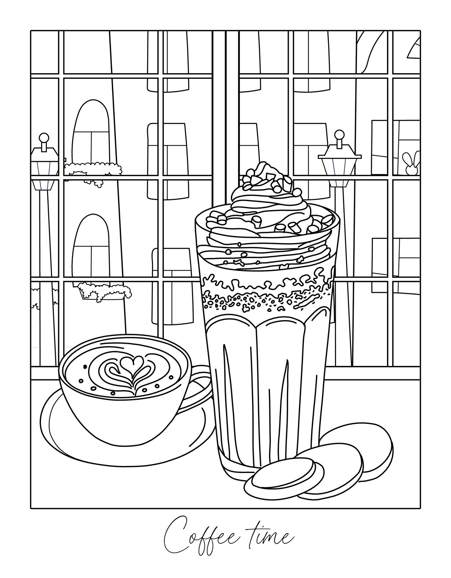 114+ Adult Coloring Pages Coffee Printable 34