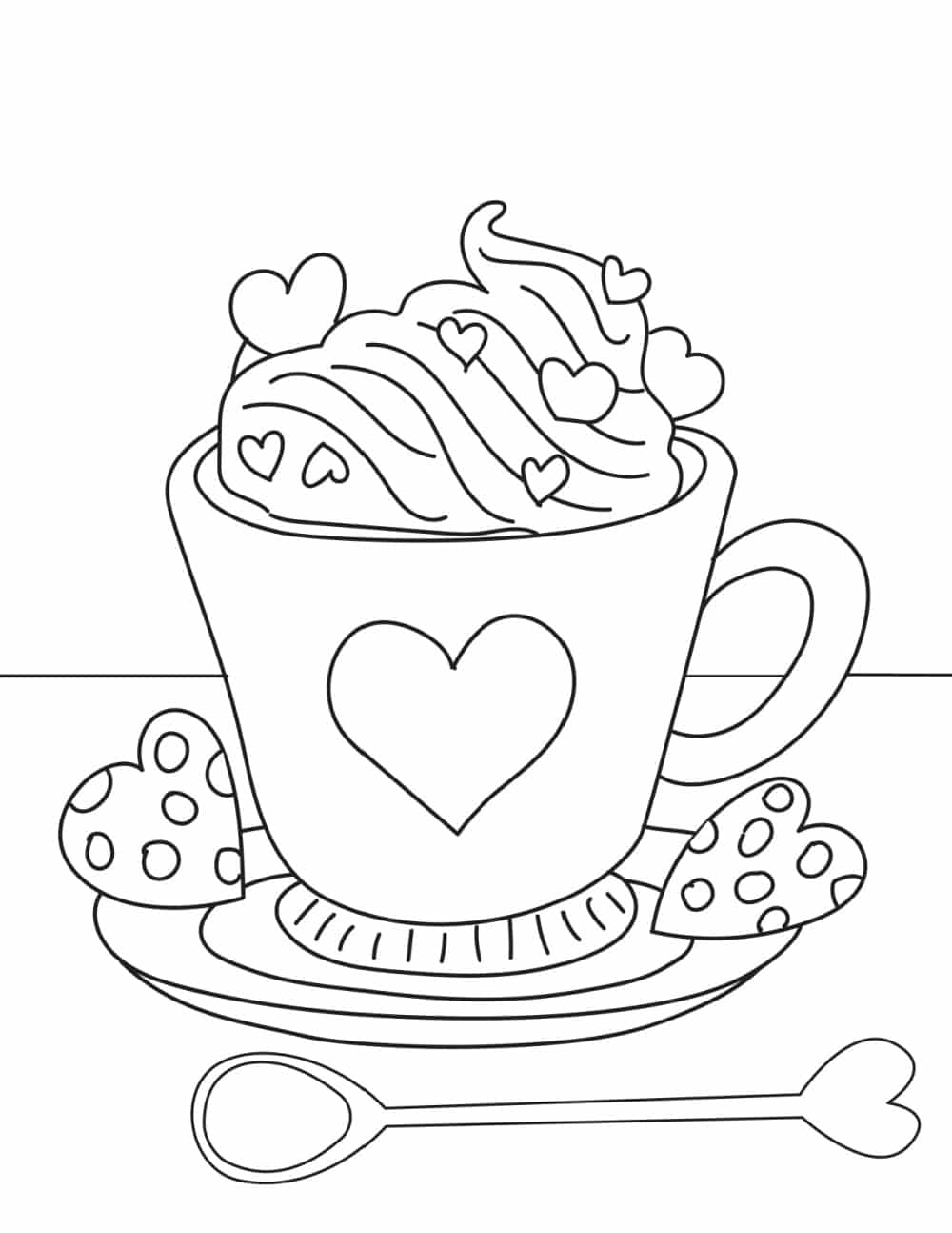 114+ Adult Coloring Pages Coffee Printable 36