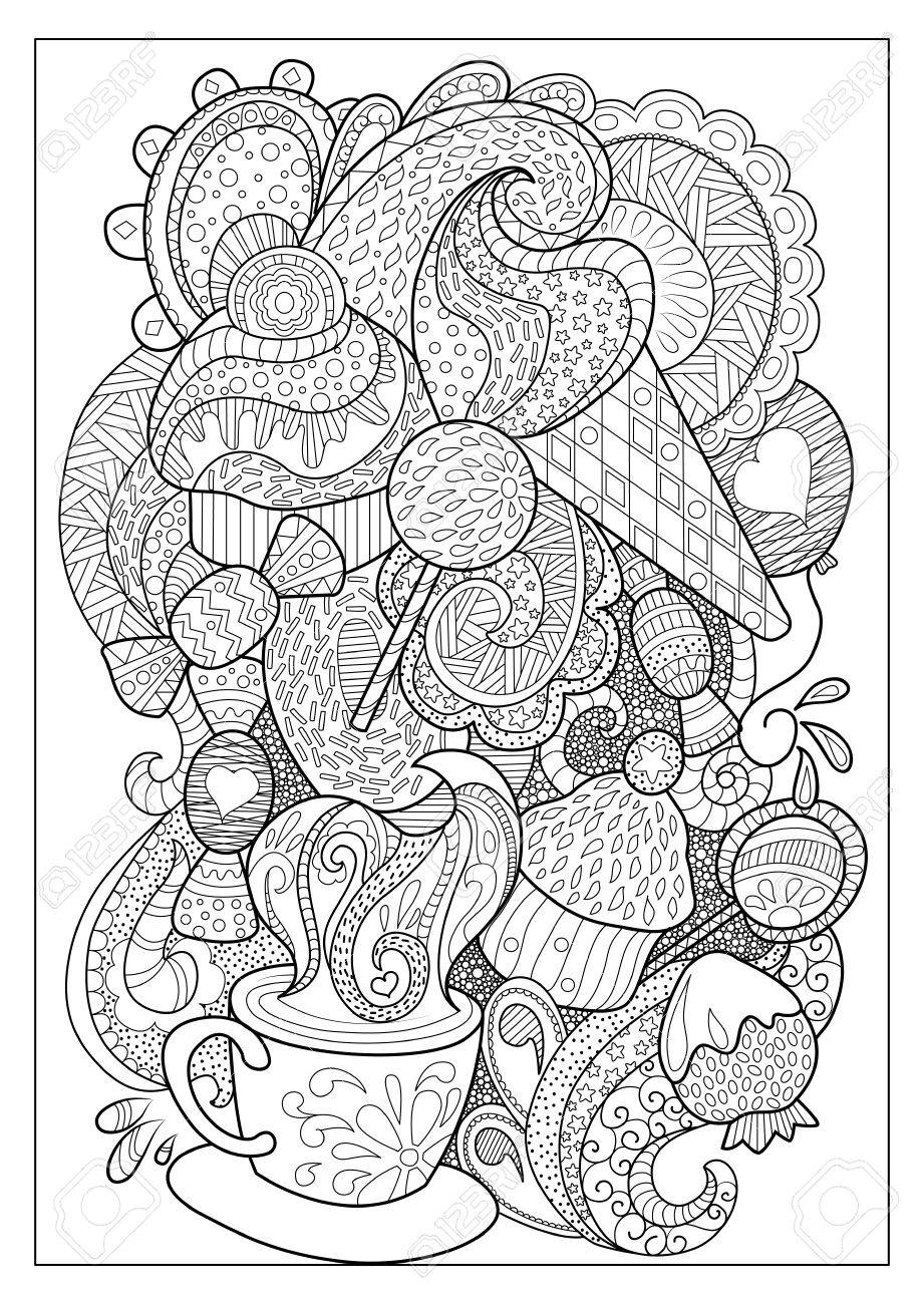 114+ Adult Coloring Pages Coffee Printable 37