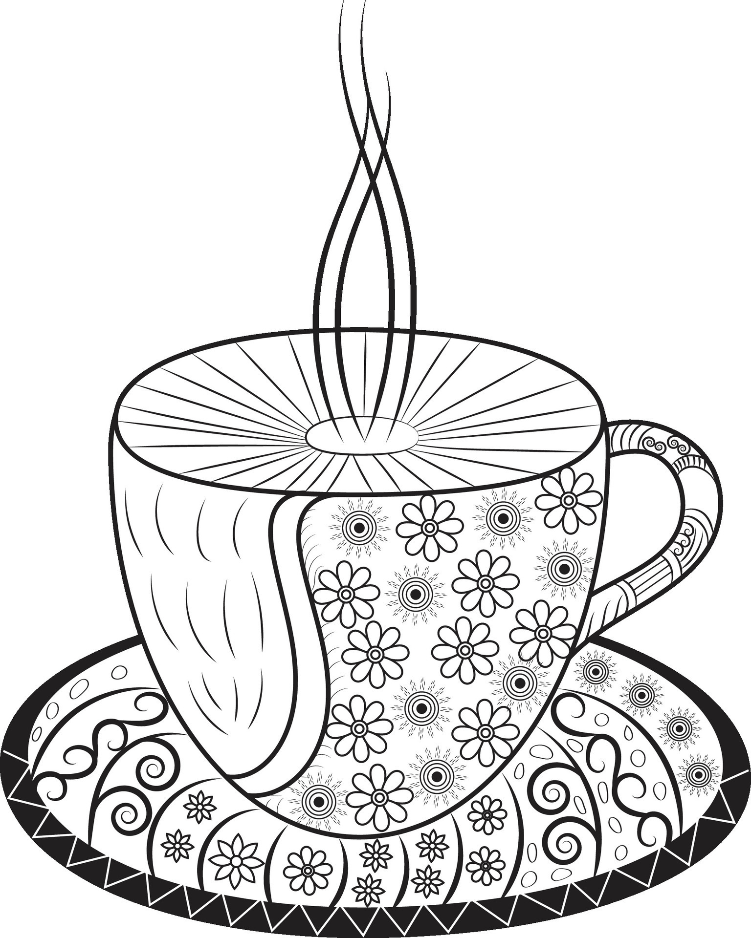 114+ Adult Coloring Pages Coffee Printable 52