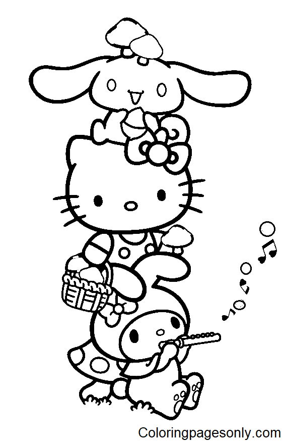 125+ Cinnamoroll Christmas Coloring Pages Printable 103