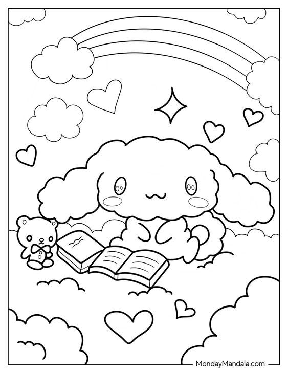 125+ Cinnamoroll Christmas Coloring Pages Printable 115