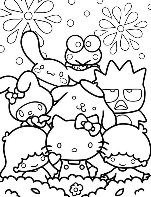 125+ Cinnamoroll Christmas Coloring Pages Printable 118